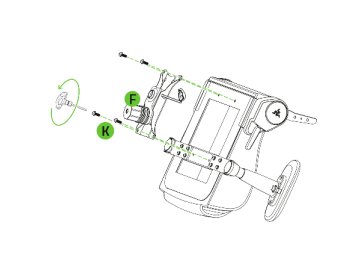 Razer Iskur V2 X unfasten screws “K” using the hex key