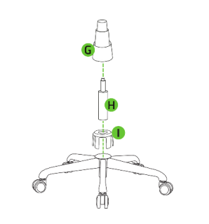 Razer Iskur V2 X remove the gas lift cylinder
