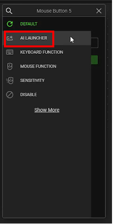 Lanzador de IA Razer Pro Click V2