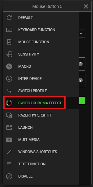 Switch Chroma effect