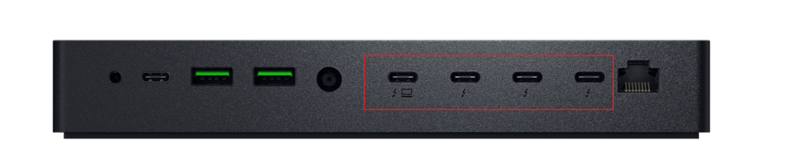 Razer Thunderbolt™ 5 Dock Chroma ports