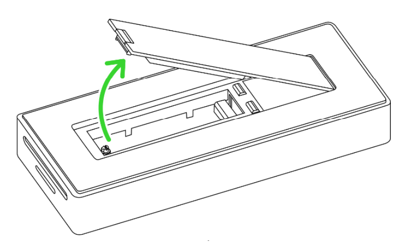 Unlatch the bottom cover