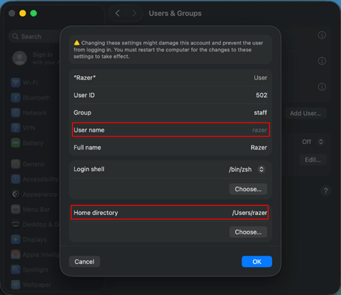 Advance Options pane