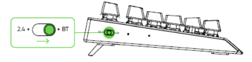 Set the mode switch to BT