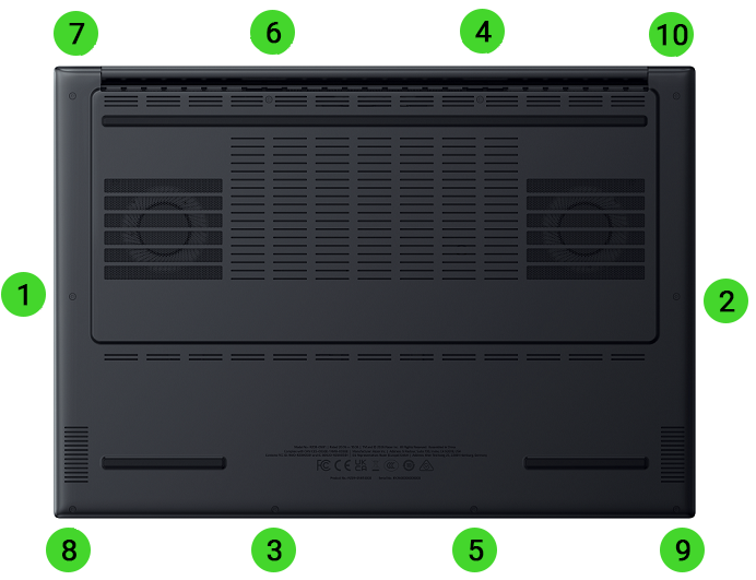 Razer Blade 16 back panel