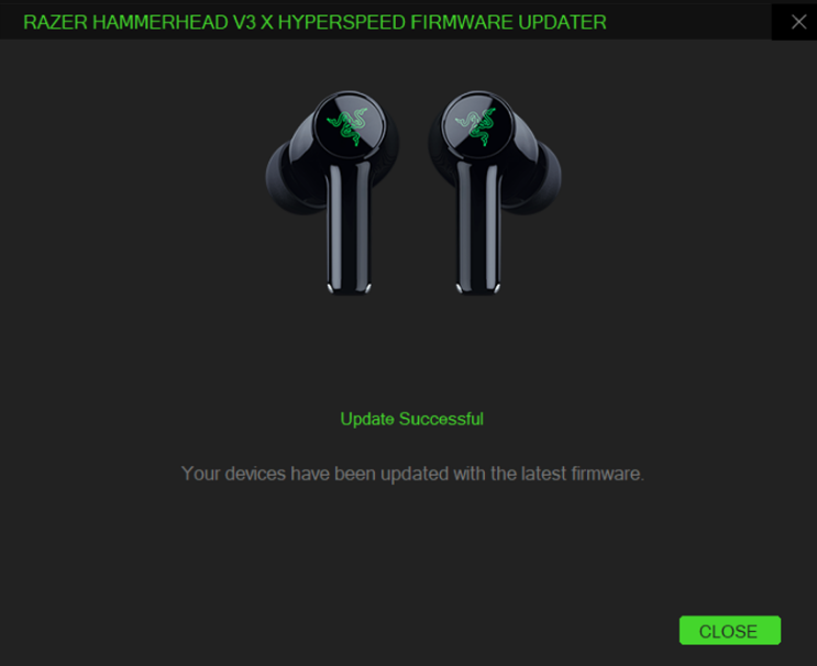 Updater window showing the completion of the update process