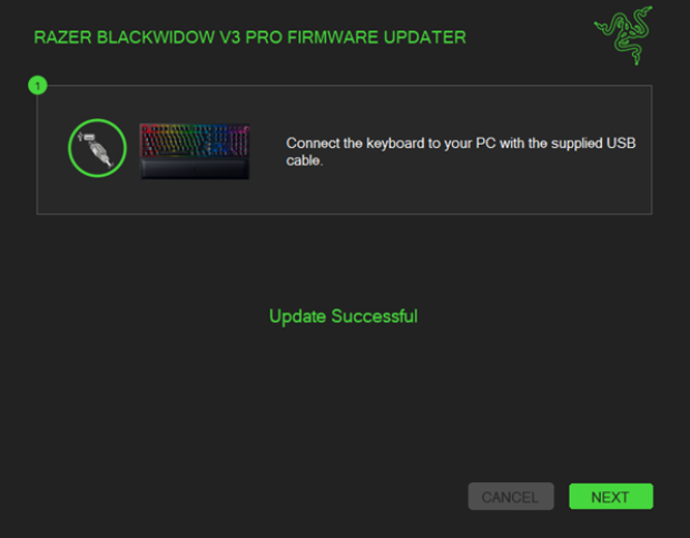 Location of the NEXT button.