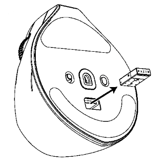 Razer Pro Click V2 Vertical bottom view diagram