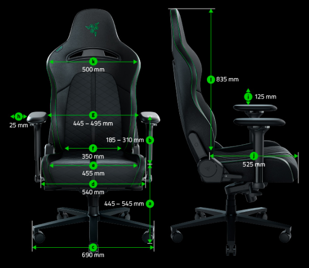 Razer Enki dimensions