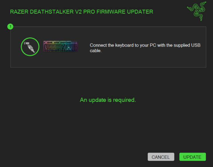 screenshot showing instruction to connect keyboard to PC