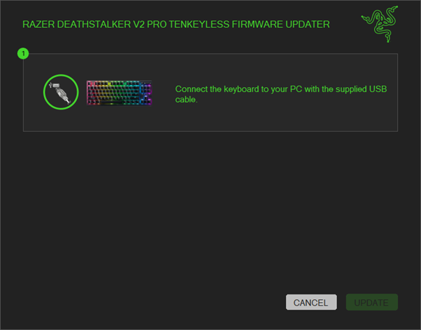 screenshot showing instruction to connect keyboard to PC