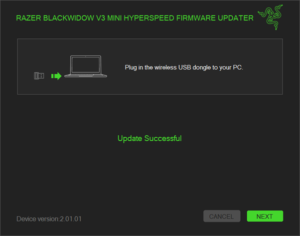 Location of NEXT button
