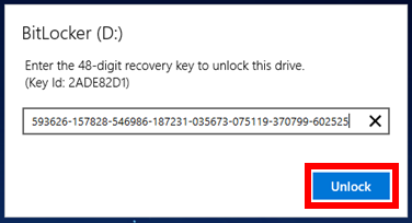 BitLocker dialog box
