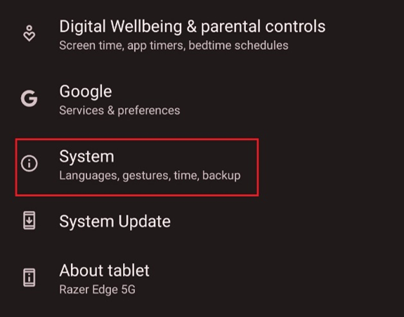 Location of System.