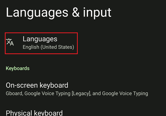 Location of Languages