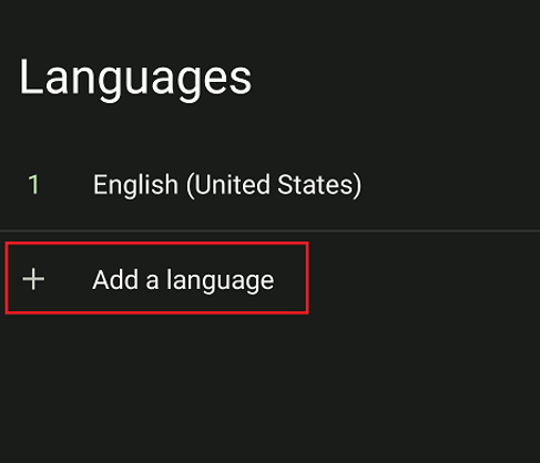 This is where you can Add a language. 