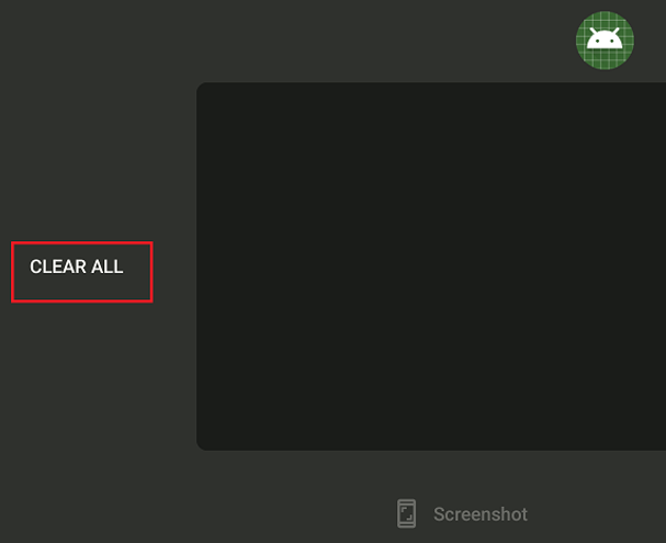 Location of clEAR ALL.
