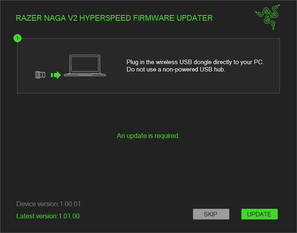 Connect the device to PC instruction window