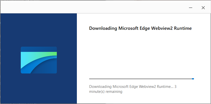 Microsoft Edge WebView2 Runtime installation window