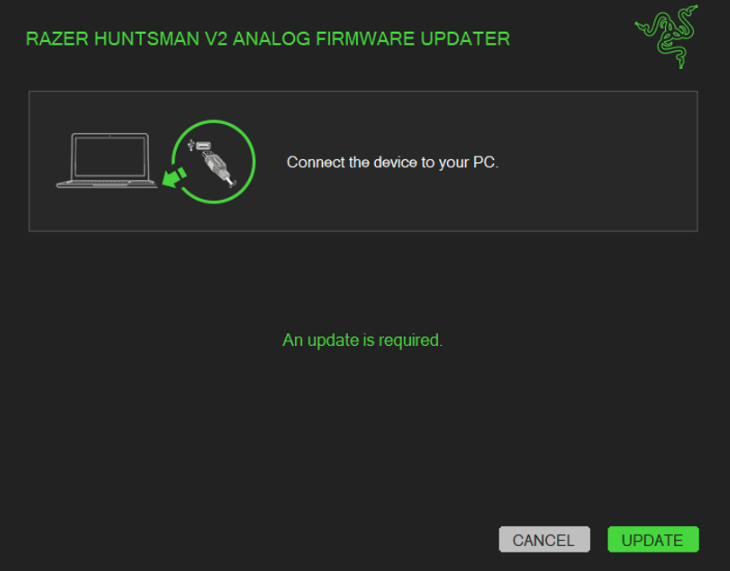 Connect the device to PC instruction window